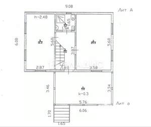Дом 122м², 2-этажный, участок 4 сот.  