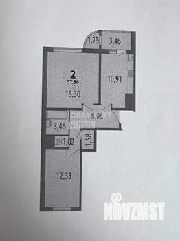 2-к квартира, на длительный срок, 56м2, 9/17 этаж