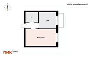 1-к квартира, на длительный срок, 32м2, 2/9 этаж