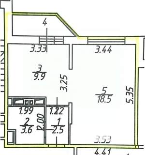 1-к квартира, вторичка, 38м2, 15/17 этаж