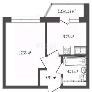 1-к квартира, вторичка, 38м2, 17/17 этаж