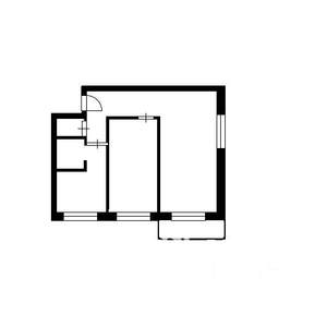 2-к квартира, вторичка, 41м2, 1/5 этаж