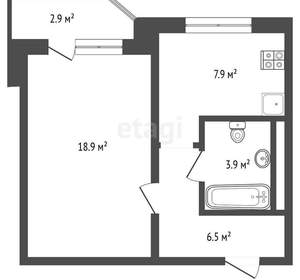 1-к квартира, вторичка, 38м2, 5/17 этаж