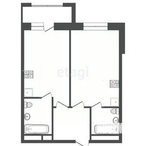 1-к квартира, вторичка, 44м2, 8/8 этаж