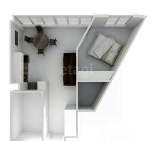 2-к квартира, вторичка, 48м2, 3/17 этаж