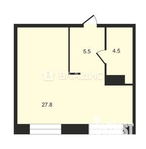 1-к квартира, вторичка, 39м2, 3/8 этаж