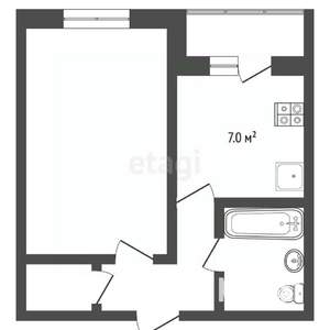 1-к квартира, вторичка, 39м2, 3/17 этаж