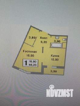 1-к квартира, вторичка, 41м2, 6/17 этаж