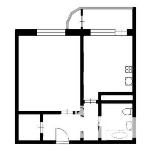 1-к квартира, вторичка, 43м2, 12/17 этаж