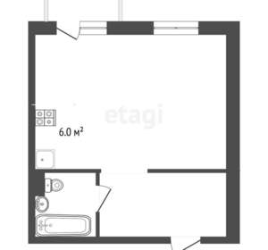 Студия квартира, вторичка, 30м2, 1/4 этаж
