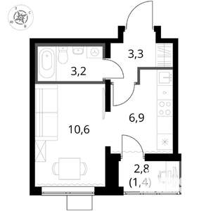 Студия квартира, вторичка, 25м2, 24/25 этаж