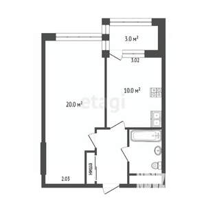 1-к квартира, вторичка, 39м2, 10/17 этаж