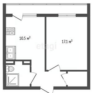 1-к квартира, вторичка, 40м2, 13/18 этаж