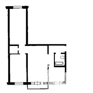 2-к квартира, вторичка, 64м2, 6/17 этаж