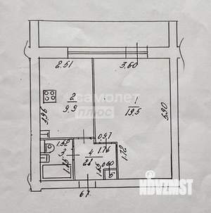 1-к квартира, вторичка, 39м2, 10/16 этаж