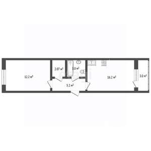 1-к квартира, вторичка, 40м2, 12/17 этаж