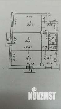 2-к квартира, вторичка, 57м2, 3/3 этаж