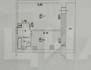 1-к квартира, вторичка, 36м2, 10/16 этаж