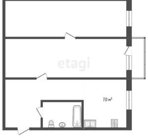 2-к квартира, вторичка, 46м2, 5/5 этаж