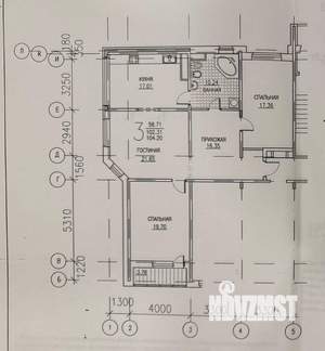 3-к квартира, вторичка, 102м2, 13/17 этаж