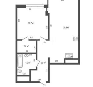 1-к квартира, вторичка, 39м2, 11/43 этаж