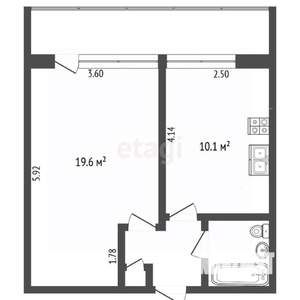 1-к квартира, вторичка, 36м2, 10/16 этаж