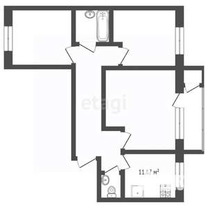 3-к квартира, вторичка, 75м2, 9/17 этаж