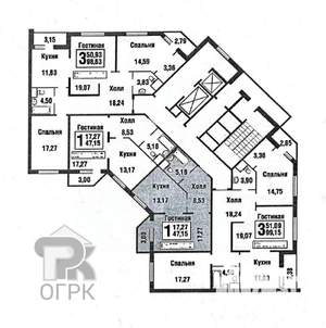 1-к квартира, вторичка, 44м2, 13/17 этаж