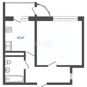 1-к квартира, вторичка, 39м2, 13/17 этаж