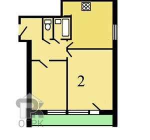 2-к квартира, вторичка, 50м2, 10/16 этаж