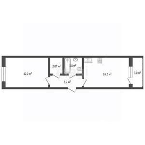 1-к квартира, вторичка, 40м2, 12/17 этаж