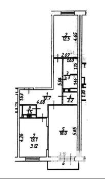 2-к квартира, вторичка, 65м2, 15/17 этаж