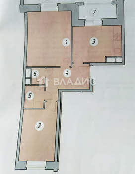 2-к квартира, вторичка, 49м2, 6/8 этаж