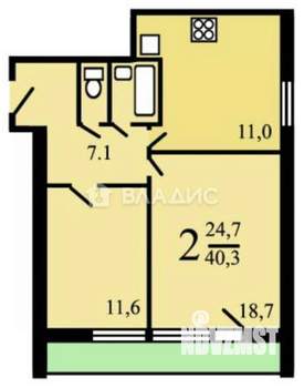 2-к квартира, вторичка, 56м2, 15/16 этаж