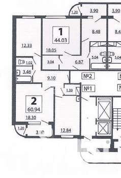 2-к квартира, вторичка, 59м2, 16/17 этаж