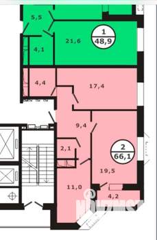 2-к квартира, вторичка, 65м2, 2/14 этаж