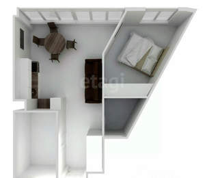 2-к квартира, вторичка, 48м2, 3/17 этаж