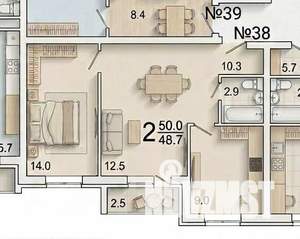 2-к квартира, вторичка, 49м2, 3/4 этаж