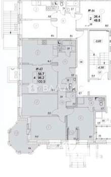 4-к квартира, вторичка, 118м2, 1/8 этаж