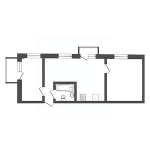2-к квартира, вторичка, 65м2, 1/4 этаж