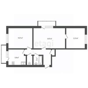 3-к квартира, вторичка, 65м2, 11/12 этаж