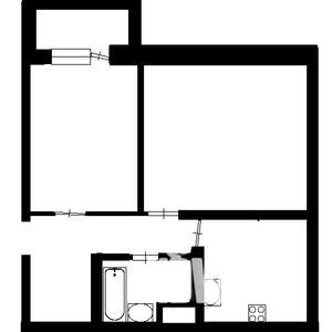 1-к квартира, вторичка, 43м2, 4/17 этаж