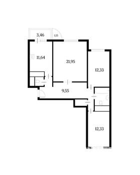 3-к квартира, вторичка, 80м2, 15/19 этаж