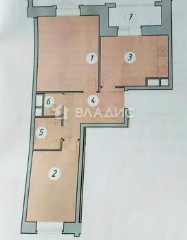 2-к квартира, вторичка, 49м2, 6/8 этаж