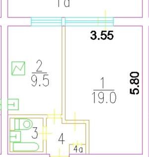 1-к квартира, вторичка, 38м2, 6/16 этаж